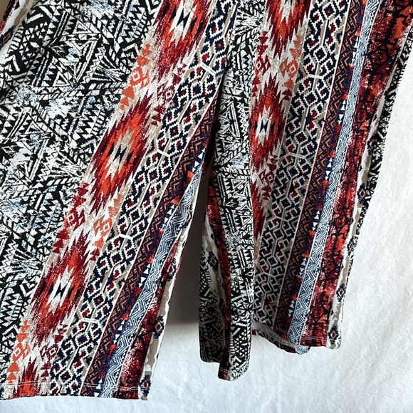 Aztec print buttery soft boho gaucho pants, size L - Picture 2 of 8